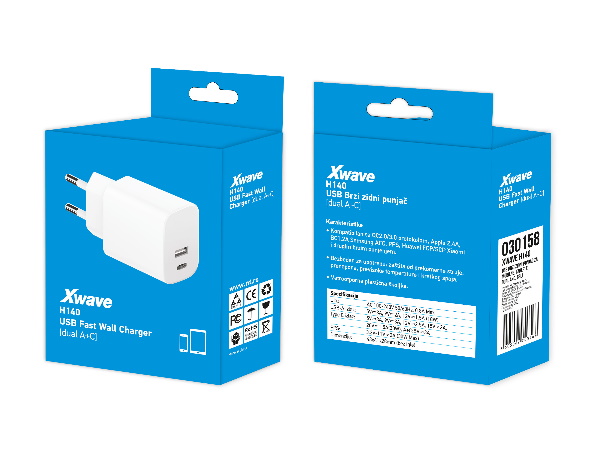 PUNJAČ XWAVE H140 33W XWAVE BELI
