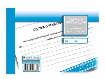 ODLUKA O REKLAMACIJI A5/N