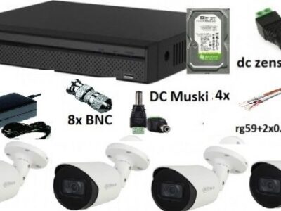 DAHUA SET 14 4 KAMERE FULL HD 2 TB 12V/5A SVI KONEKTORI