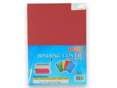 FOLIJA ZA KORIČENJE PVC A4 180 MIC CRVENA