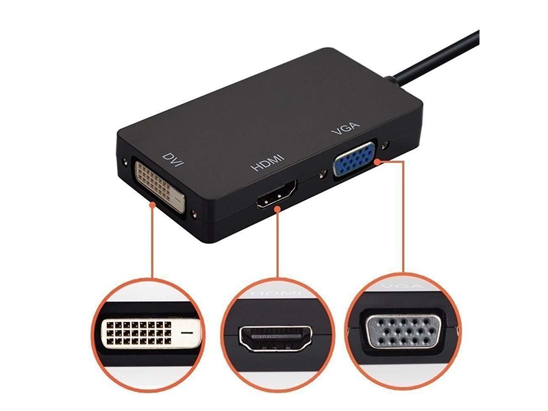 ADAPTER DISPLAYPORT NA HDMI+VGA +DVI DP-DHV103 - Slika 2