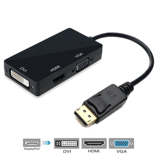 ADAPTER DISPLAYPORT NA HDMI+VGA +DVI DP-DHV103