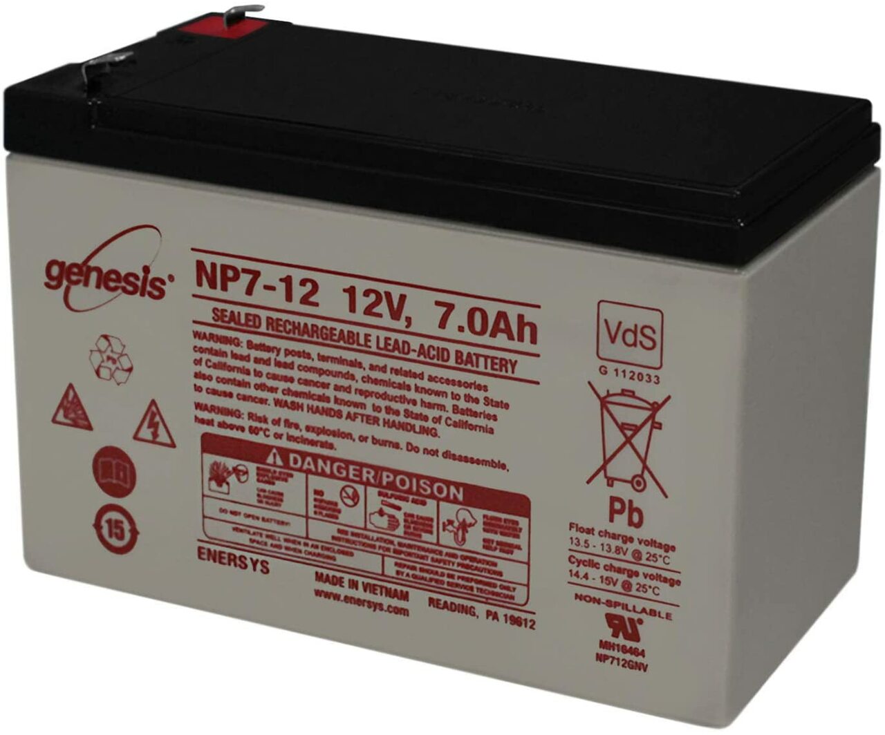 BATERIJA GENESIS NP7-12 12V 7Ah