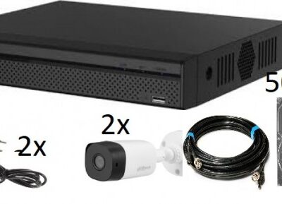 DAHUA SET 2 KAMERE/DVR XVR1B04/500GB HDD/2X RG59 5M/NAPAJANJE