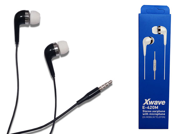 SLUŠALICE XWAVE E-420M CRNE