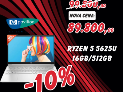LAPTOP AMD RZYEN 5 5625U/512GB/16GB 6G2U7EA HP