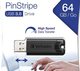 FLASH 64GB VERBATIM PINSTRIPE 3.0