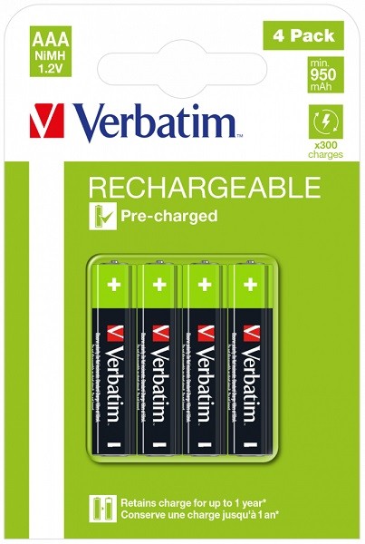 BATERIJA AAA HR3 950 MAH VERBATIM