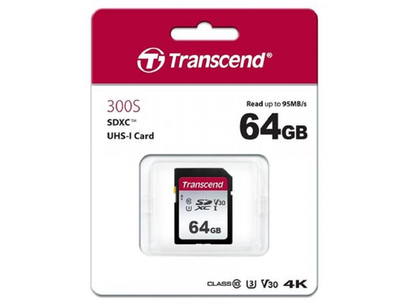 MEMORIJSKA KARTICA TRANSCEND SD 64GB TS64GSDC300S