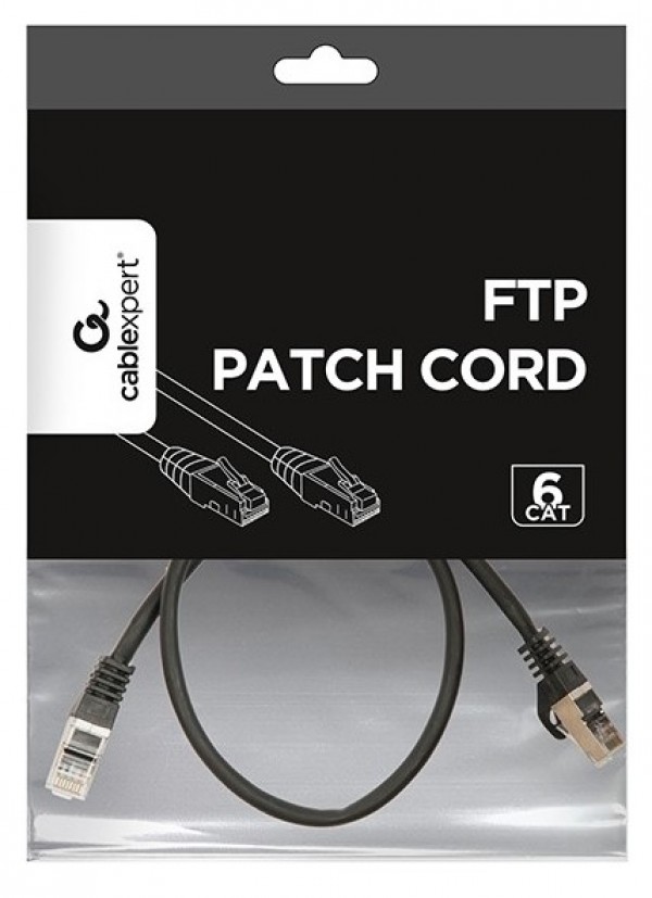 UTP PATCH KABL PP12-0.5/BK 0.5m GEMBIRD