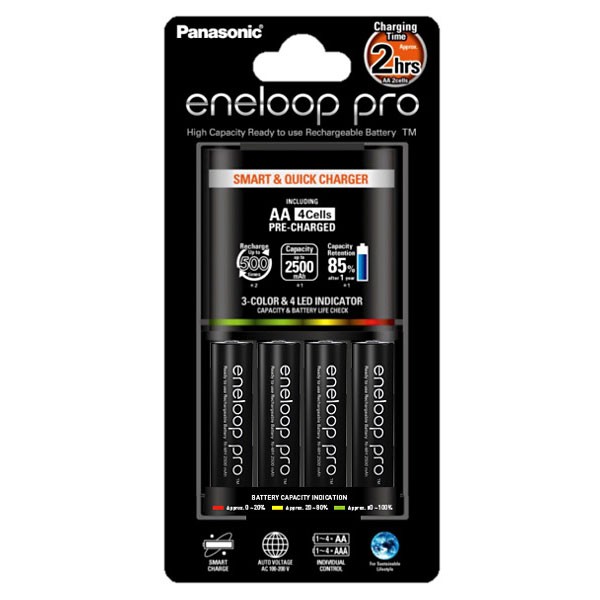 PUNJAČ PANASONIC ENELOOP BQ-CC5E + 4 AA 2500 MAH