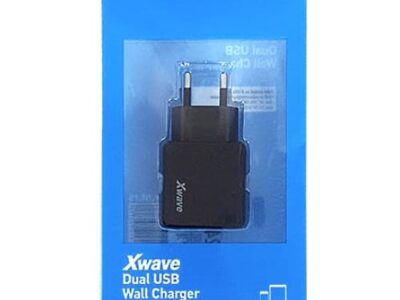 PUNJAČ ZA TELEFON H22 XWAVE CRNI 2XUSB 024015