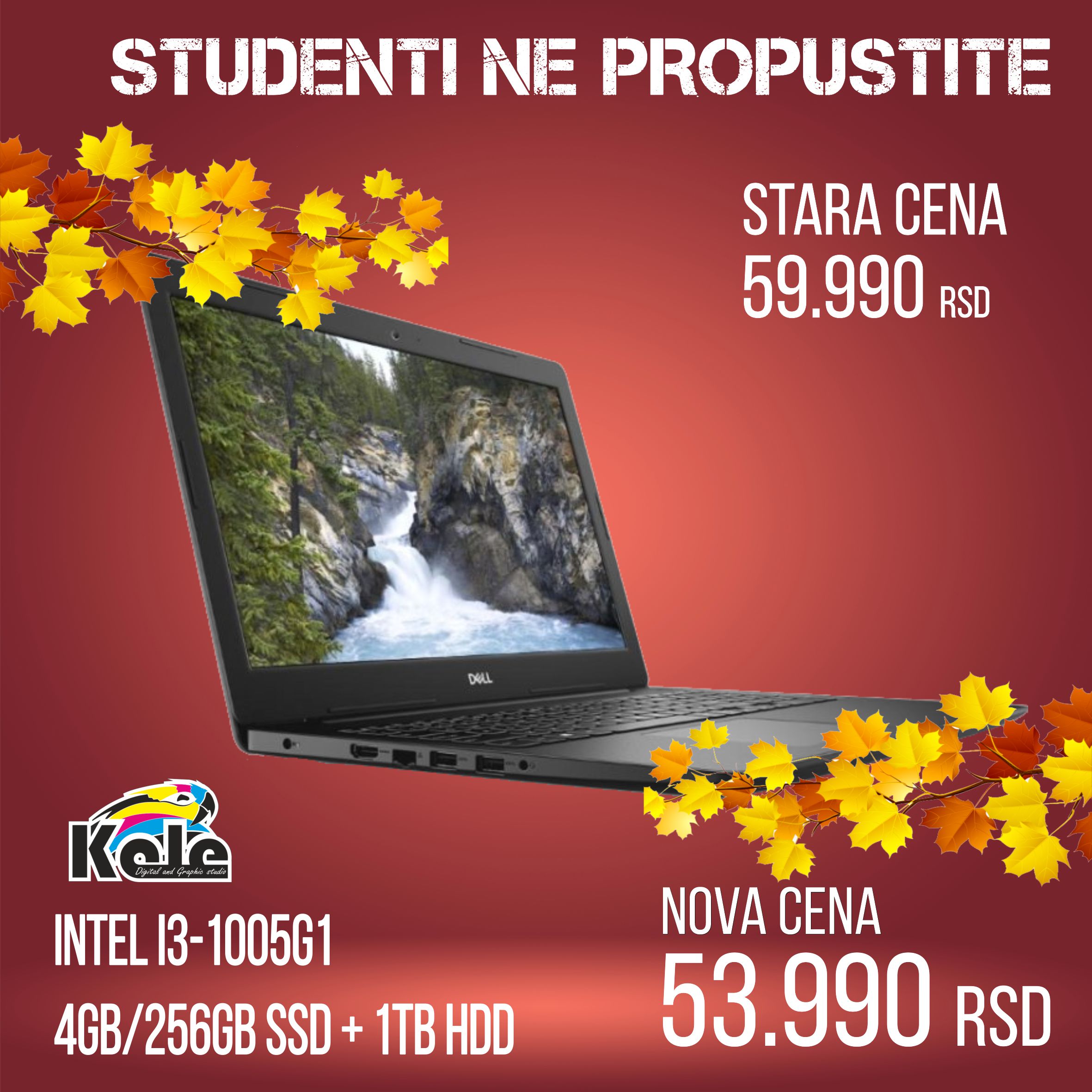LAPTOP DELL VOSTRO 3591 I3-1005G1/4GB/1TB/256GB