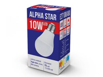SIJALICA E27 10W 3000K TOPLO BELA ALHA  STAR