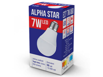 SIJALICA E27 7W TOPLO BELA ALPHA STAR