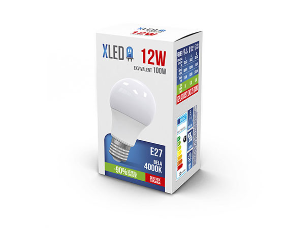 SIJALICA LED E27 XLED 12W 4000K BELA