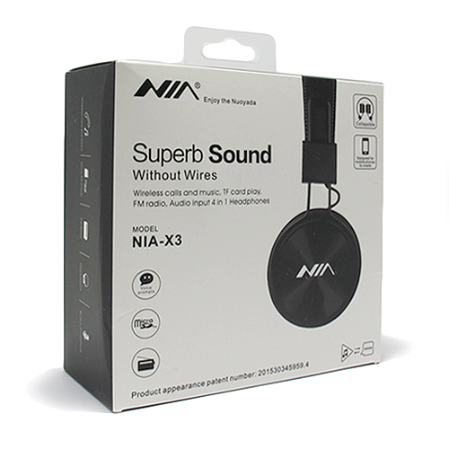 SLUŠALICE NIA-X3 BLUETOOTH CRNE