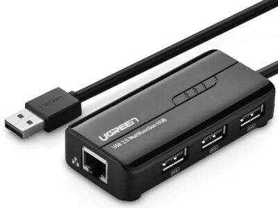 USB HUB 2.0 NA RJ45+3XUSB UGREEN