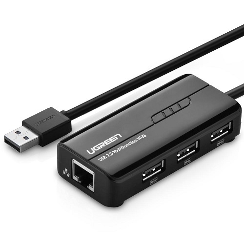 USB HUB 2.0 NA RJ45+3XUSB UGREEN