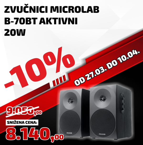 ZVUČNICI MICROLAB B-70BT AKTIVNI