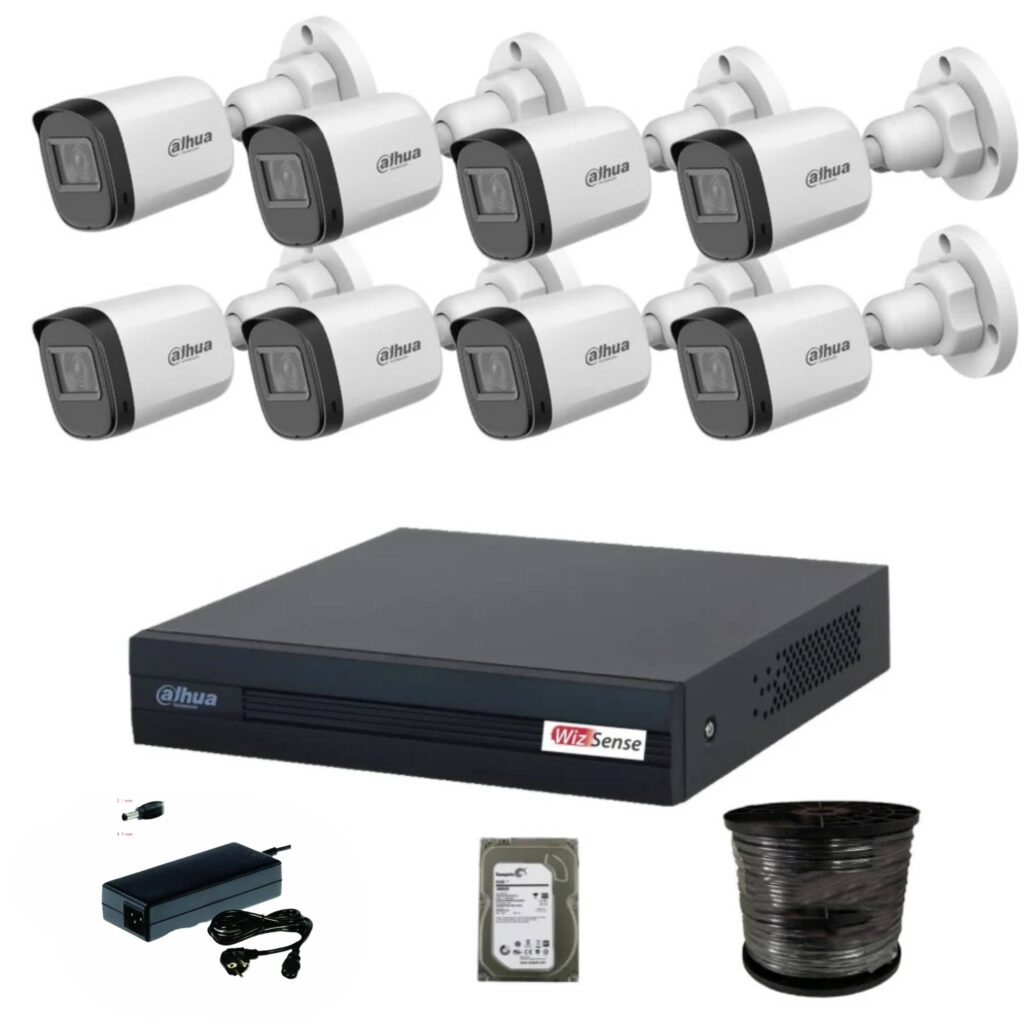 DAHUA SET-07/8 IR KAMERA+XVR5108HS/2xISPRAVLAČ 12V/3A 2TB HDD/ KABL 100M