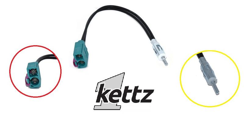 ANTENSKI ADAPTER FAKRA2-DIN KT-AD17 KETTZ