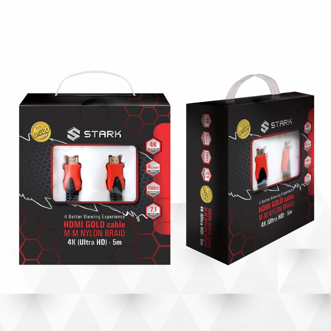 KABL HDMI POZLAĆEN 4K PLETENI 5M STARK