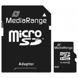 MEMORIJSKA KARTICA MICRO SD MEDIARANGE 8 GB + ADAPTER MR957