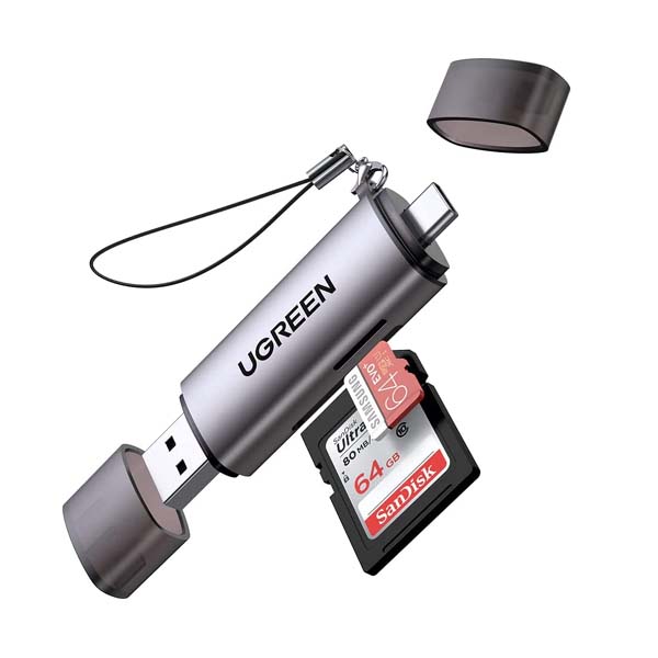 ČITAČ KARTICA USB-C/USB-A CM185 UGREEN