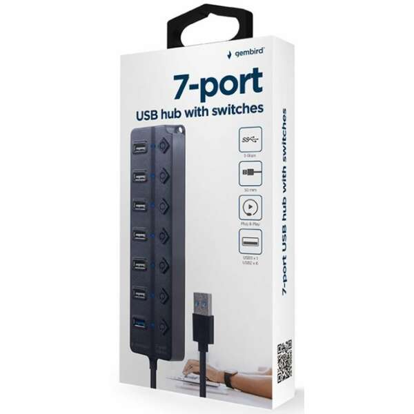 HUB 7-PORT UHB-U3P1U2P6P-01