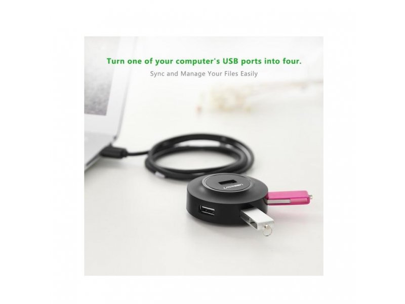HUB USB 2.0 CR106 CRNI UGREEN