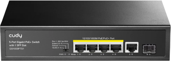 POE GS1005TS1 5 PORT 10/100/1000M 4POE+1RJ45 SWITCH CUDY