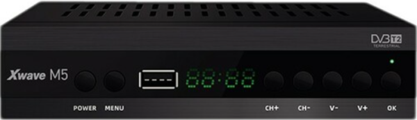 DVB T2 SET TOP BOX M5 LED/SCART/HDMI/RF/USB METALNO KUCISTE XWAVE
