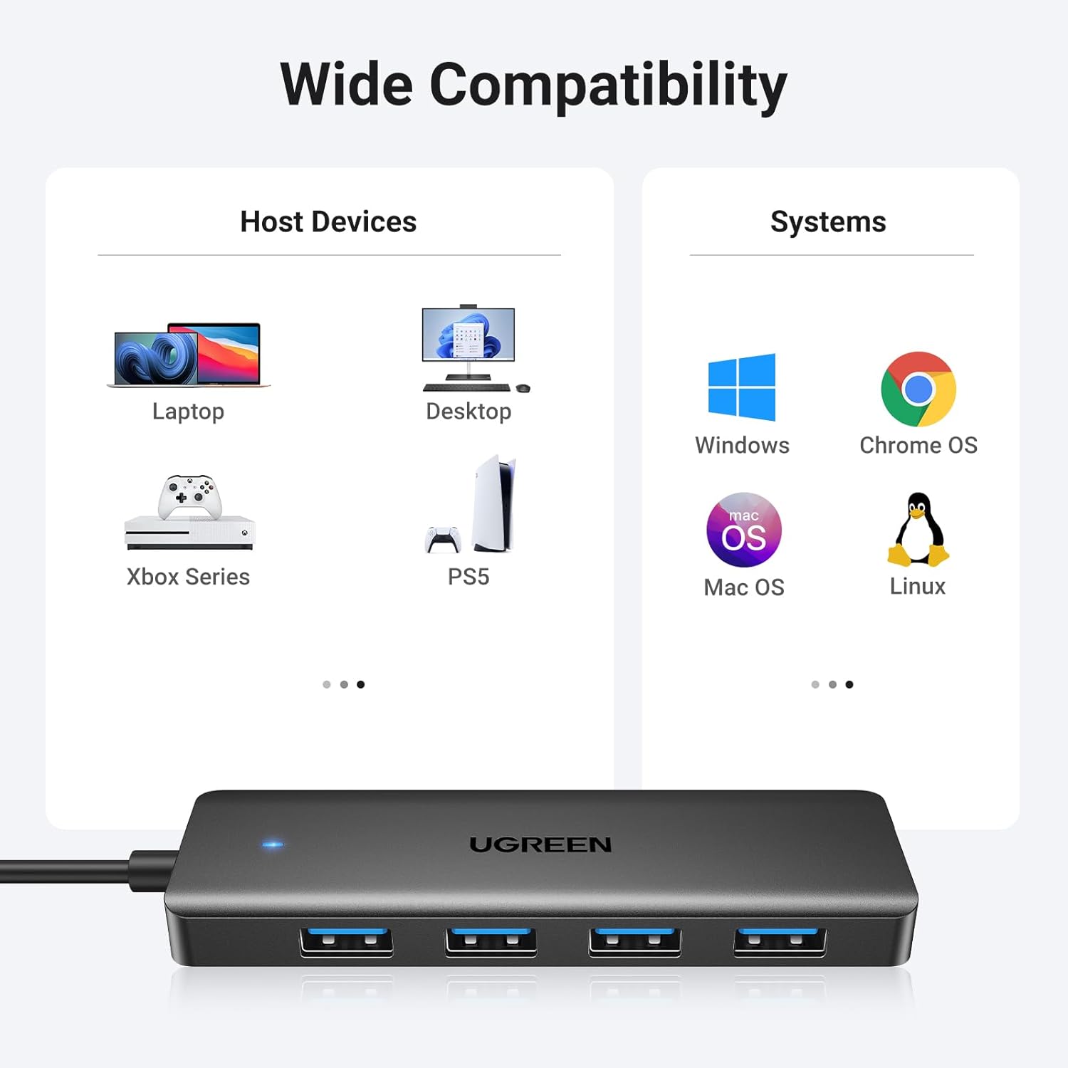 USB HUB CM219 4-PORT USB 3.0 UGREEN