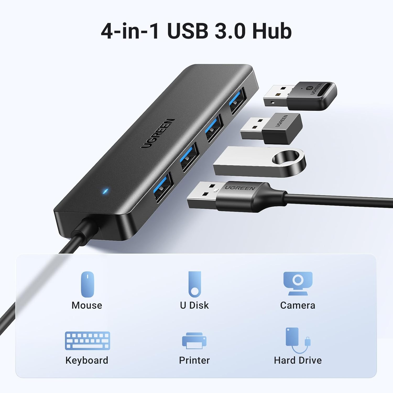 USB HUB CM219 4-PORT USB 3.0 UGREEN