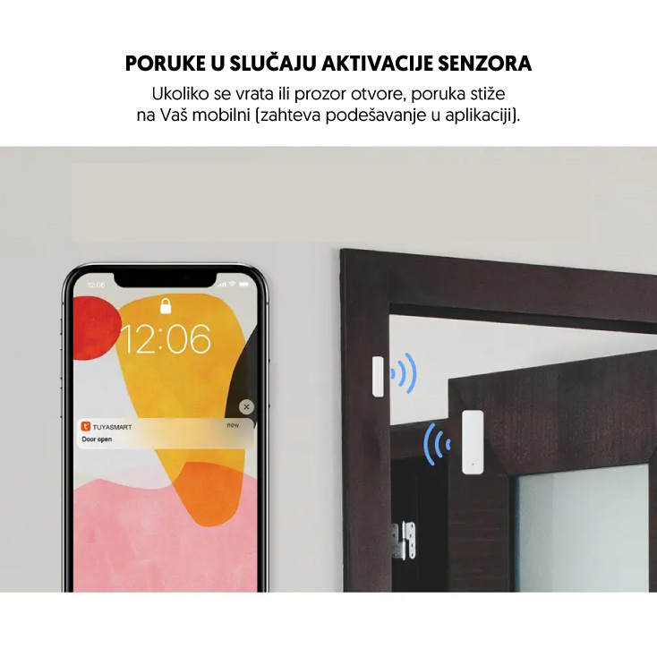 SENZOR ZA VRATA I PROZORE WFS-D06 TUYA