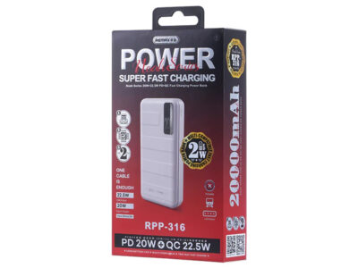 POWER BANK NOAH RPP-316 20W+22 5W PD/QC 20000MAH