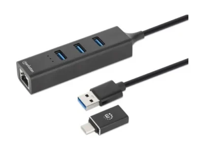 HUB 3-PORT USB 3.0 TYPE-C/A COMBO MANHATTAN