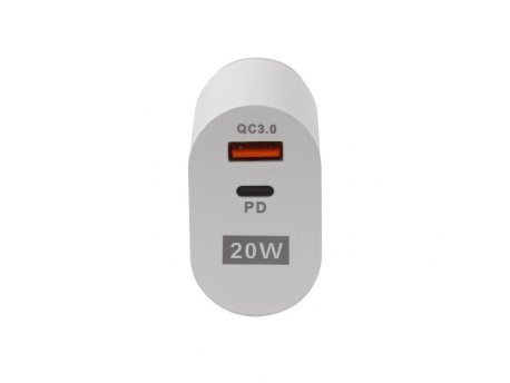 PUNJAČ USBP384 1XQC3.0 +1XPD 20W PROSTO