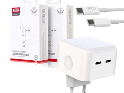 PUNJAČ TYPE-C DUAL+KABL 35W L102 BELI XO