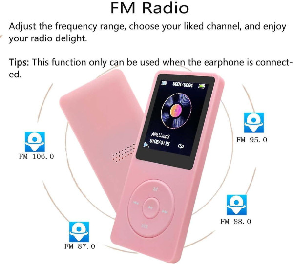 MP3 PLAYER BLUETOOTH 32GB PINK 600691
