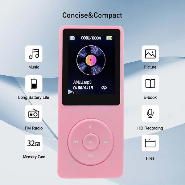 MP3 PLAYER BLUETOOTH 32GB PINK 600691