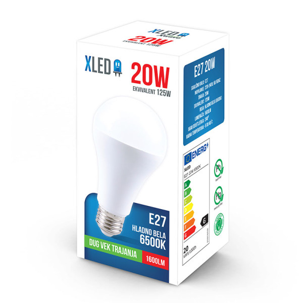 SIJALICA E27 20W 6500K HLADNO BELA XLED