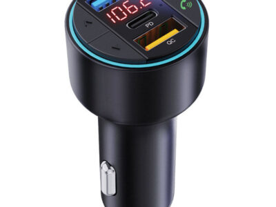 FM TRANSMITER BT40 BLUETOOTH LED USB 3D SURROUND USB TYPE C XWAVE