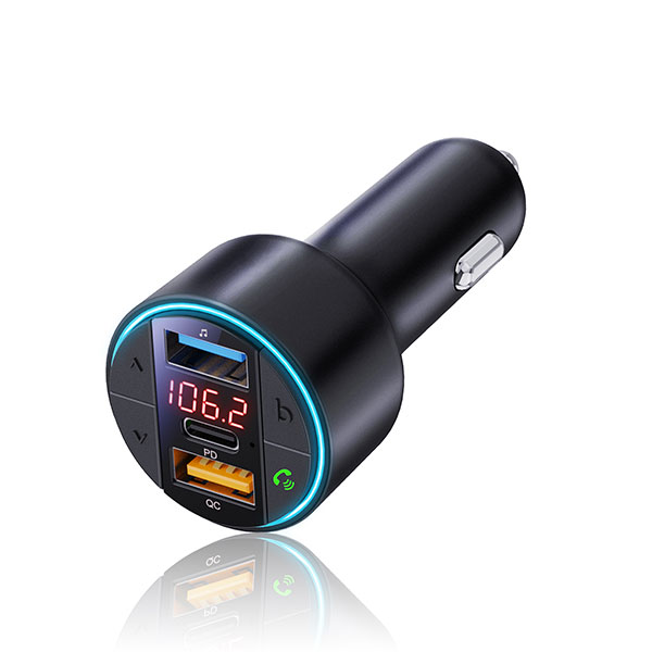 FM TRANSMITER BT40 BLUETOOTH LED USB 3D SURROUND USB TYPE C XWAVE