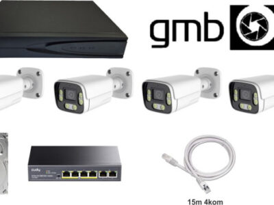GMB-06 SET 16CH NVR,4 IP KAMERE 4MPX, POE SWITCH 4CH CUDY, 2x15M UTP KABLA