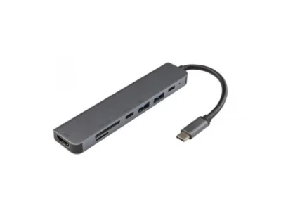 USB HUB 7U1 HDMI RJ45 2XUSB 3.0 USB-C PD