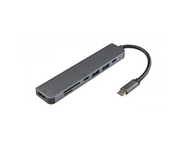 USB HUB 7U1 HDMI RJ45 2XUSB 3.0 USB-C PD