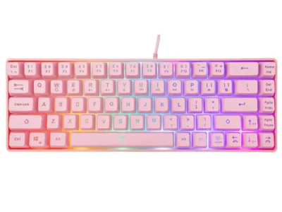 TASTATURA GK 2201 RONIN US ROZA WHITE SHARK