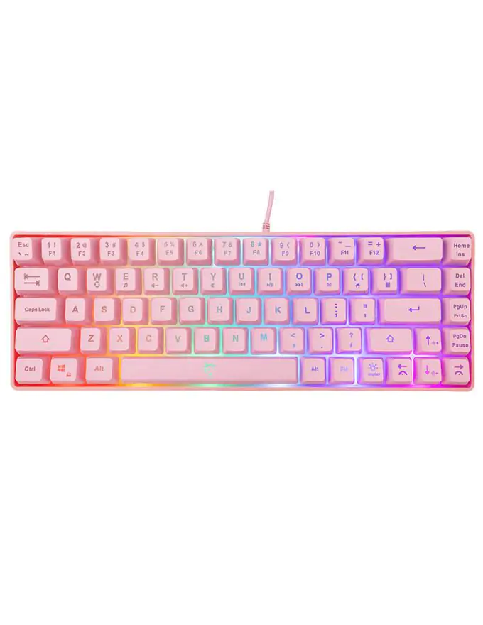 TASTATURA GK 2201 RONIN US ROZA WHITE SHARK